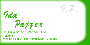 ida pajzer business card